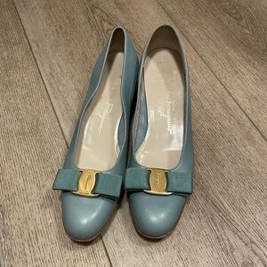 Salvatore Ferragamo Varina Ballerina Flats In Blue